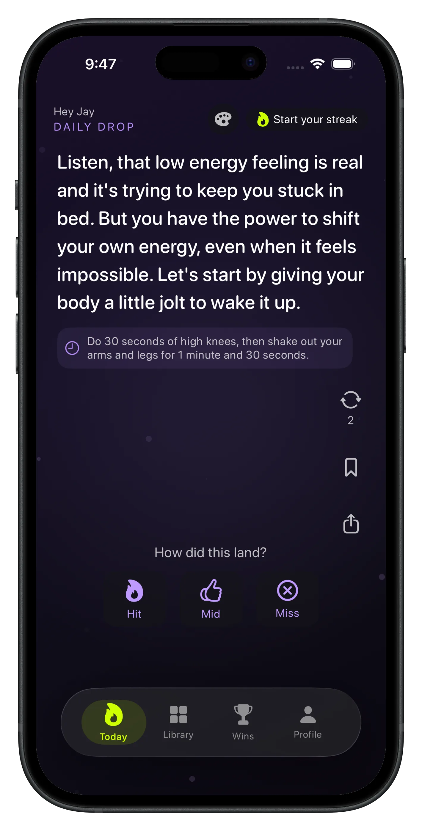 Erhalten Sie Ihren täglichen Tropfen